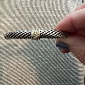 David Yurman Cuff Bracelet w/ Gold & Diamond